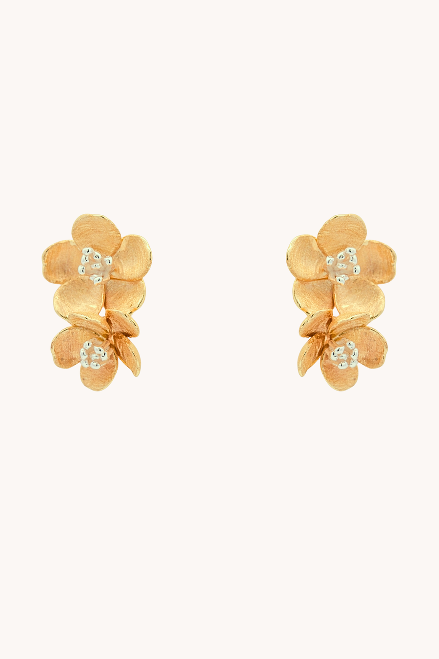 Sakura Bouquet Gold Stud