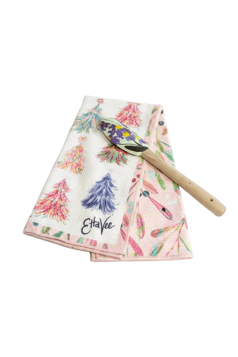 Spruce & Berries Double-Sided Tea Towel
