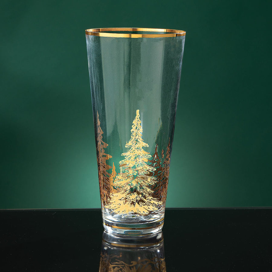 Platinum & Gold Spruce Tree Vase