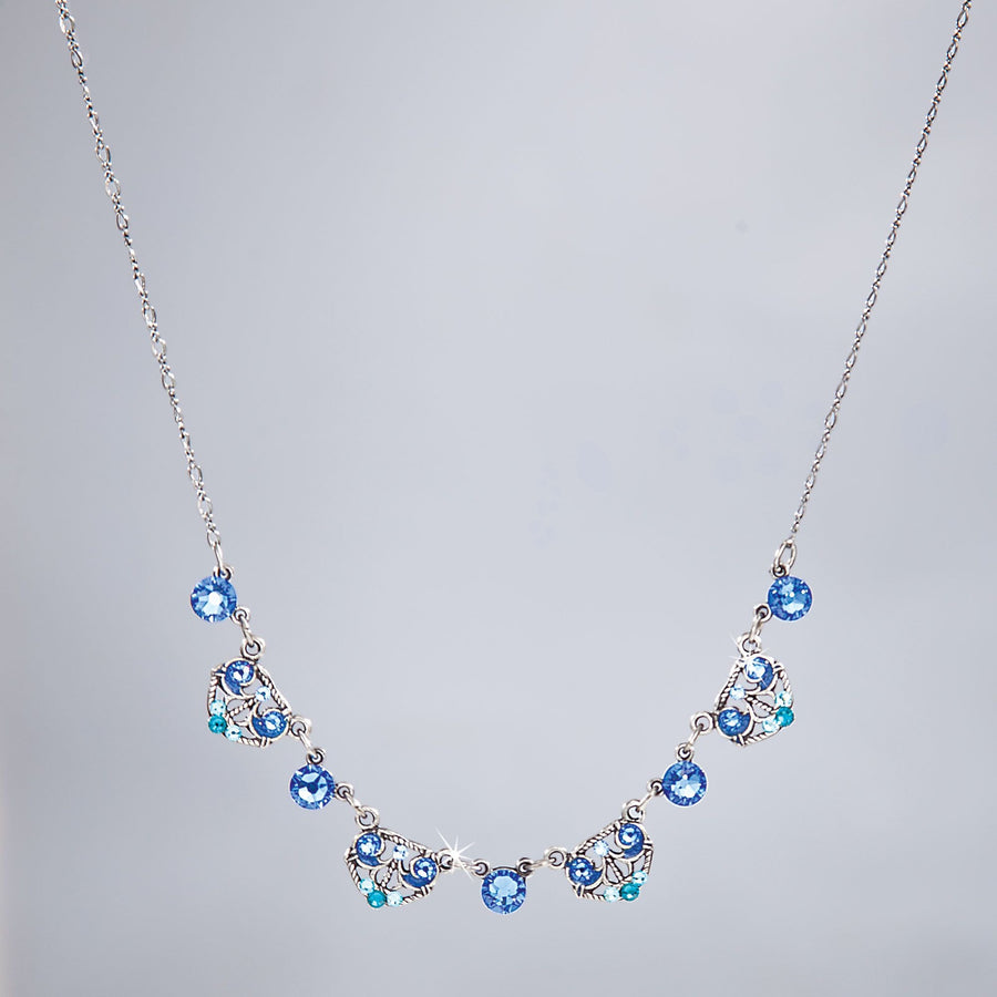 Celestial Sapphire Crystal Necklace