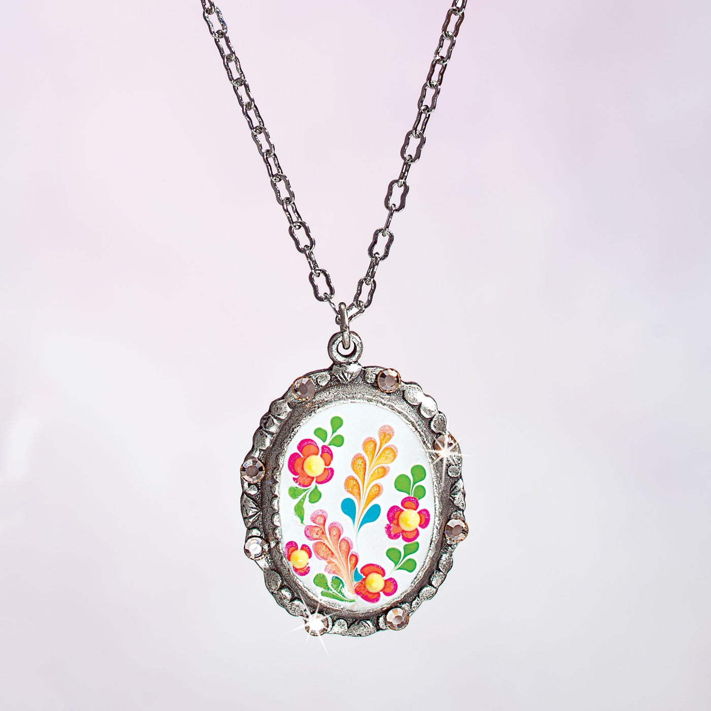 Bright & Blooming Oval Necklace
