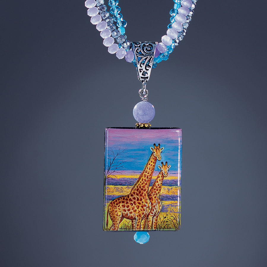 Russian Miniature Giraffe Pendant Necklace
