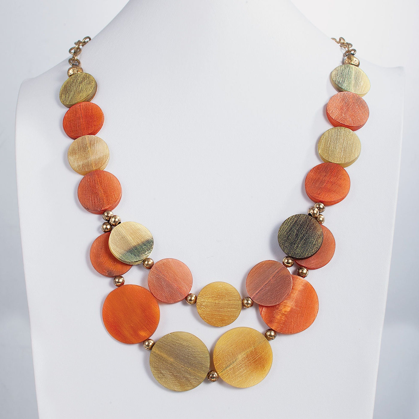 Canyon Sunset Upcycled Horn Necklace & Earrings Set