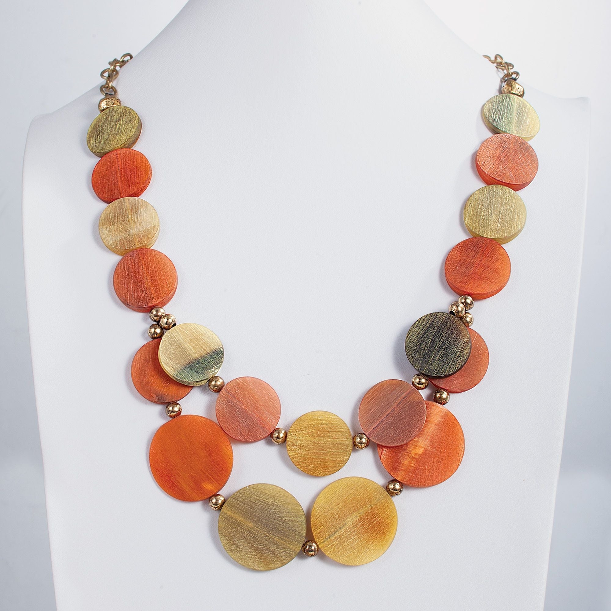Canyon Sunset Upcycled Horn Necklace & Earrings Set