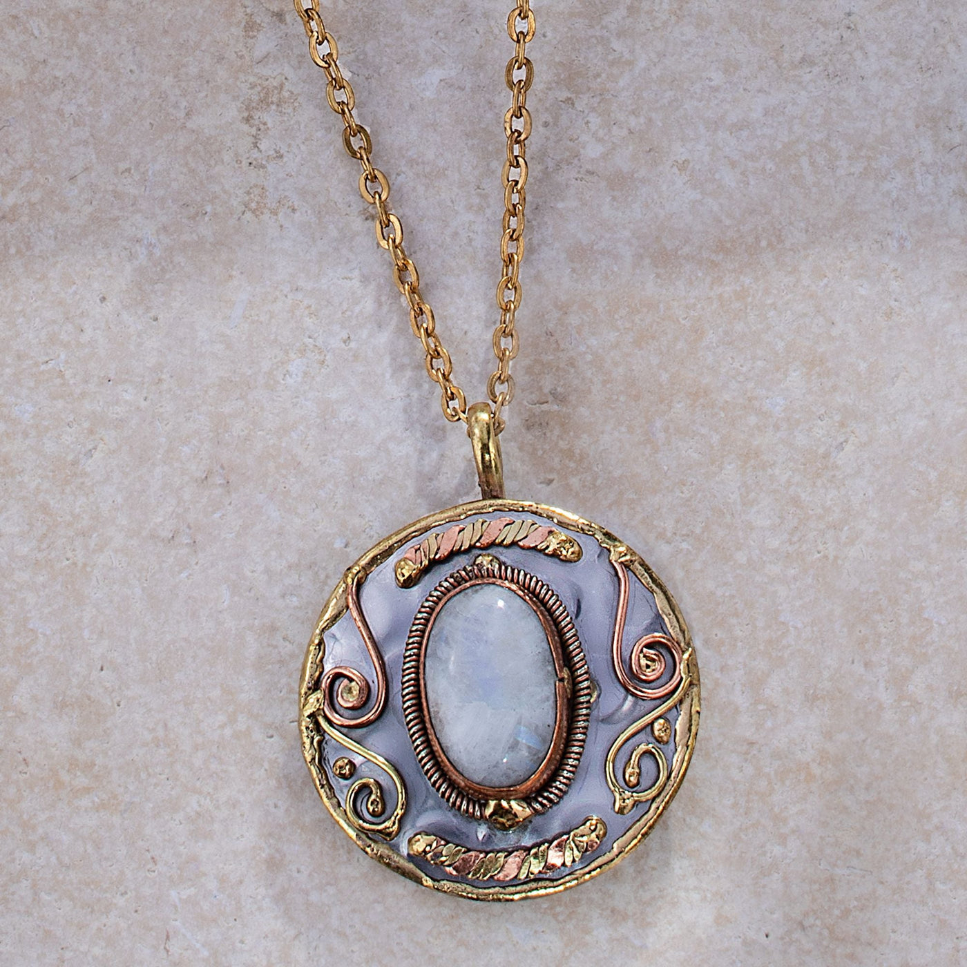 Misty Moonrise Moonstone Necklace