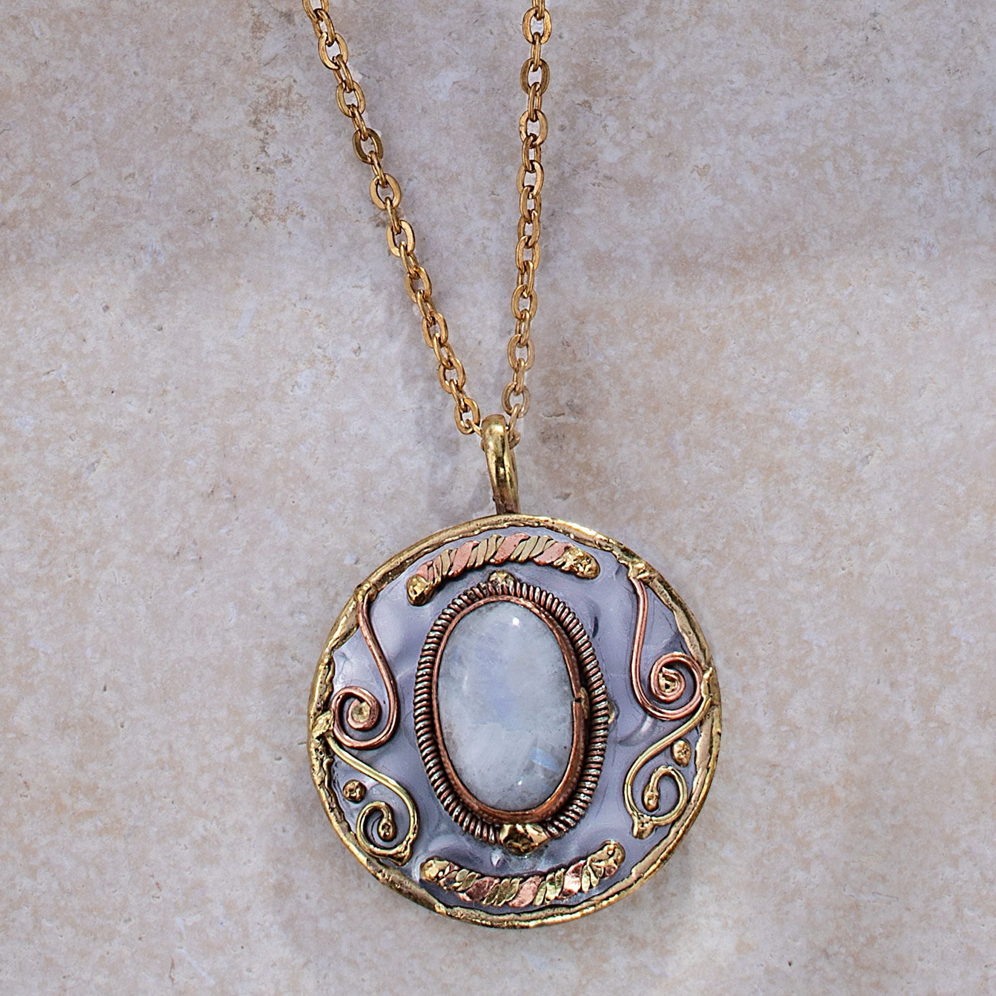 Misty Moonrise Moonstone Necklace