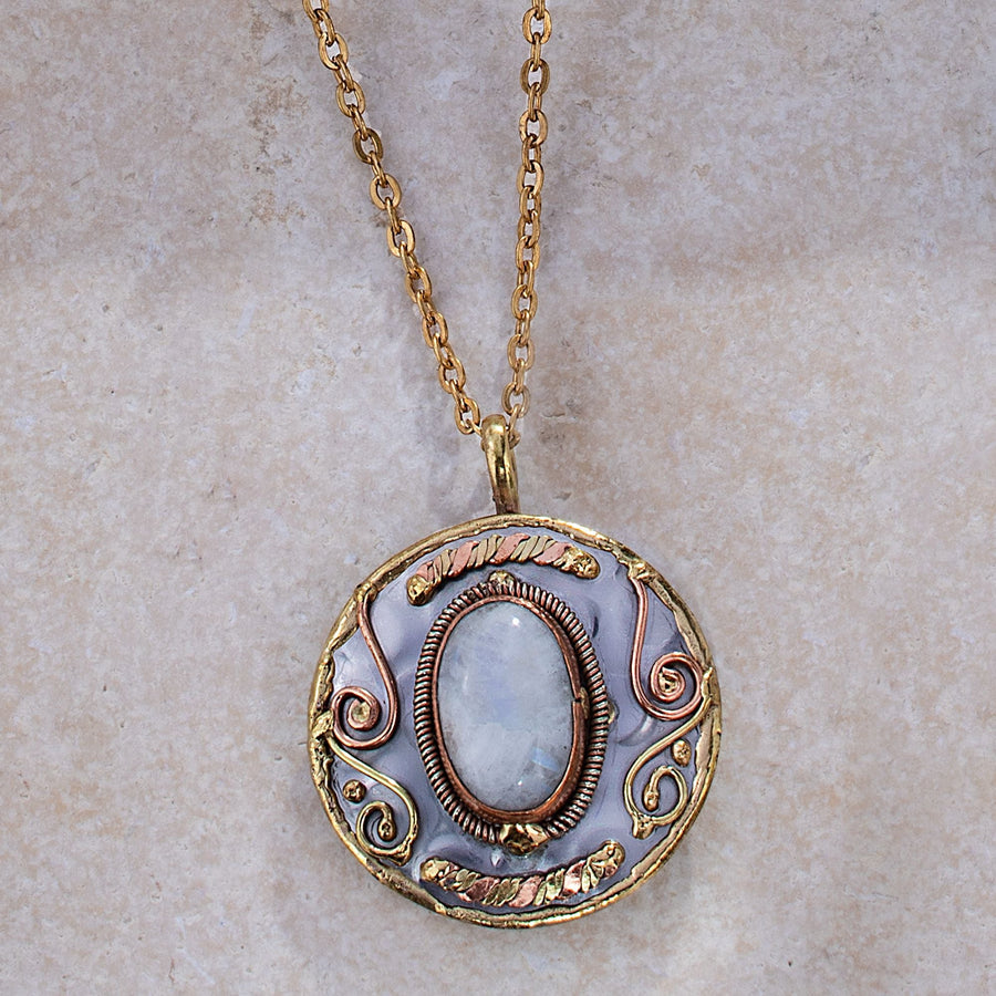 Misty Moonrise Moonstone Necklace