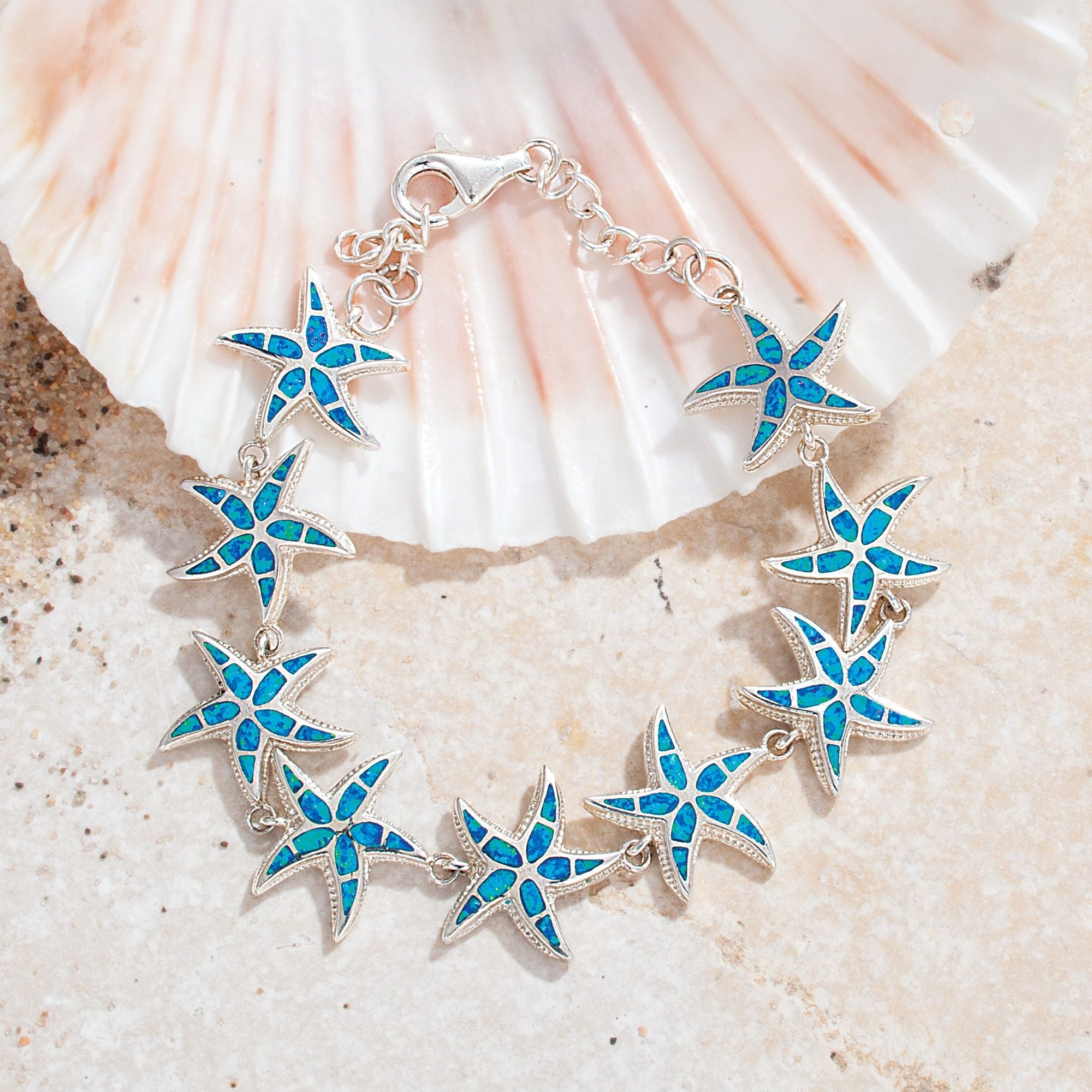 Blue Opal Starfish Bracelet