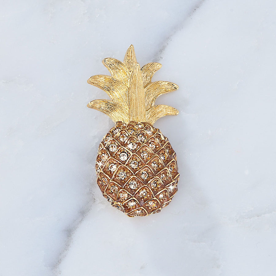 Swarovski Crystal Pineapple Brooch