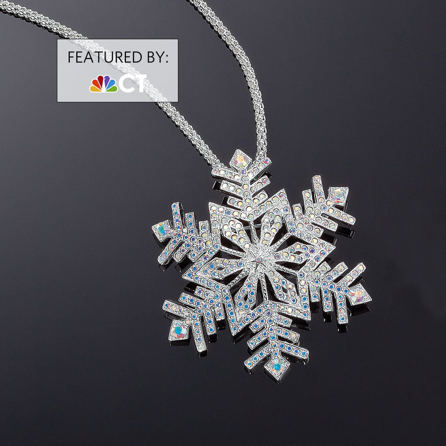 Swarovski Crystal Snowflake Pendant Necklace