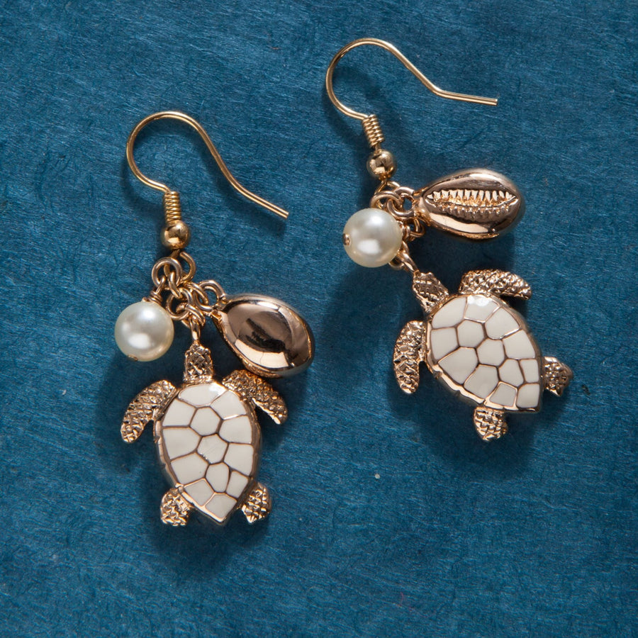 Coastal Charms Turtle Earrings