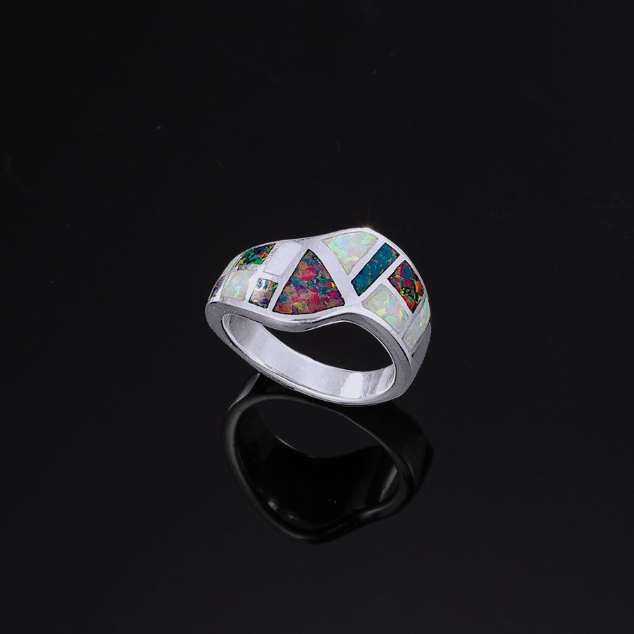 Black & White Opal Ring