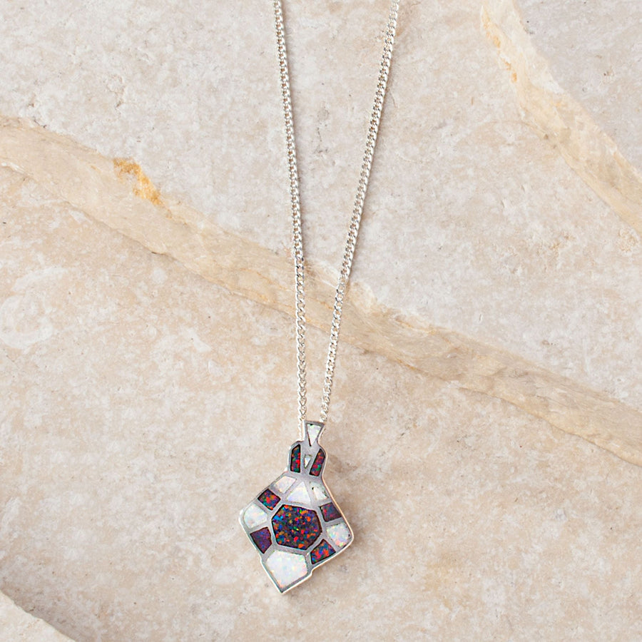 Black & White Opal Diamond Necklace