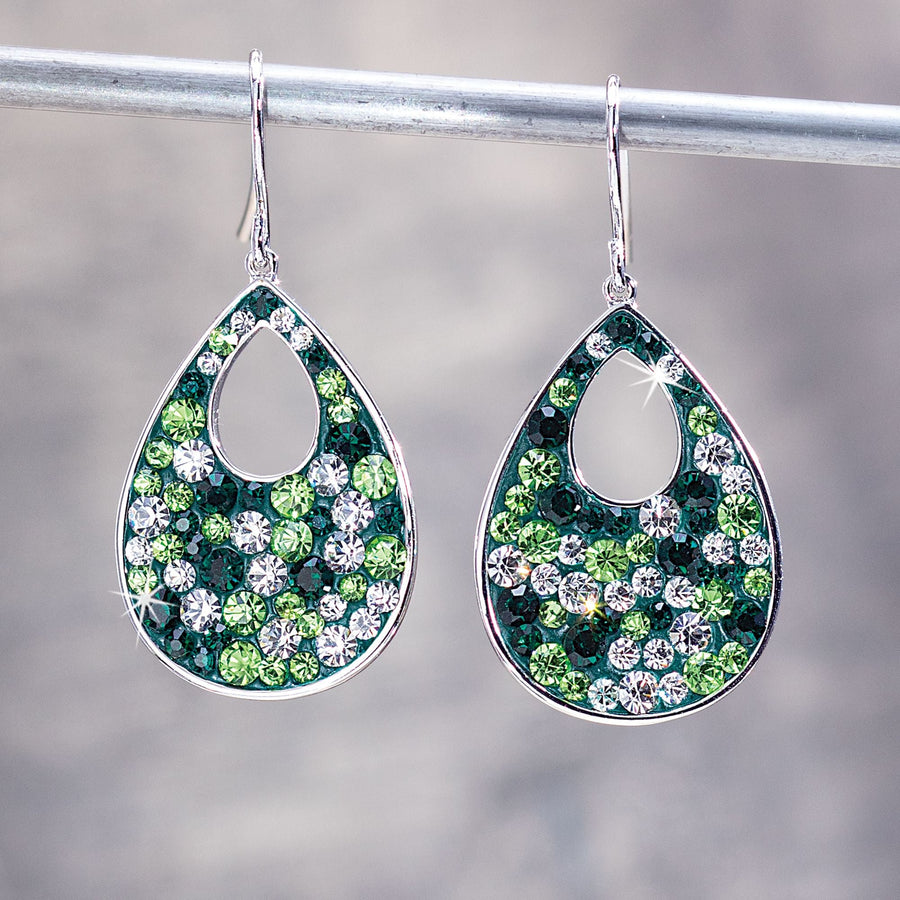 ''Evergreen'' Crystal Earrings