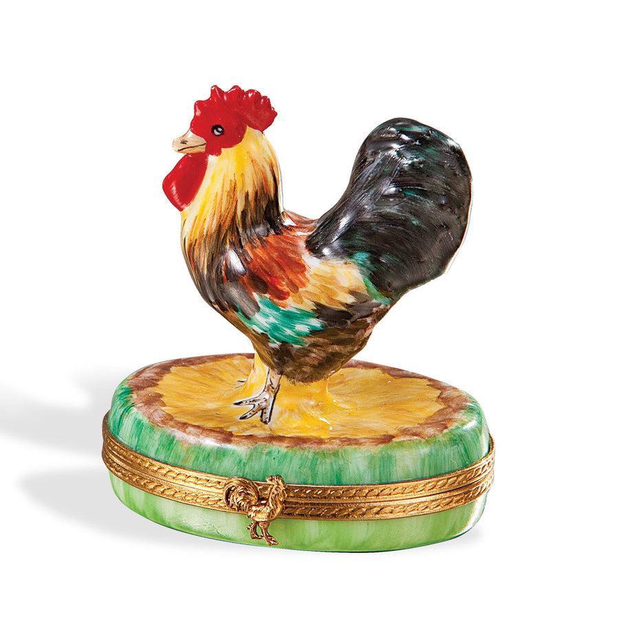 Limoges Porcelain Rooster Box