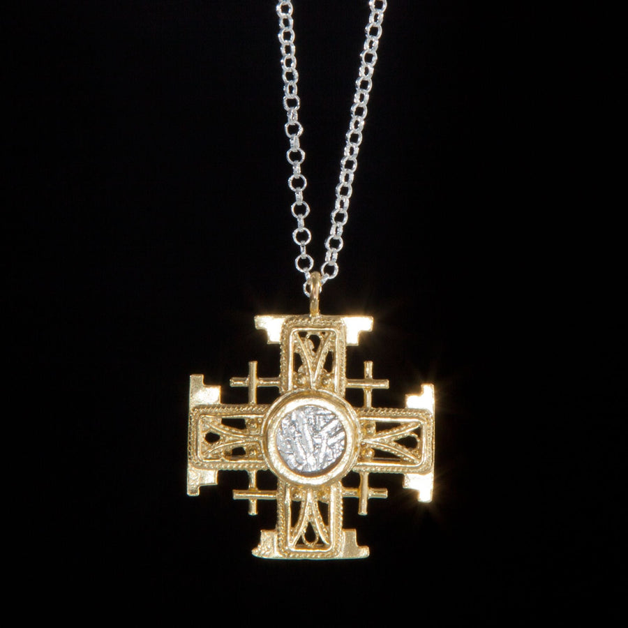 Gold Jerusalem Cross Necklace