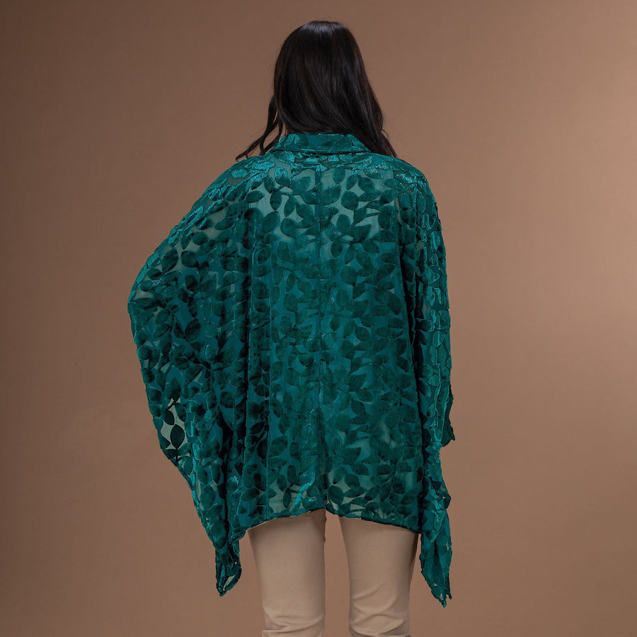 Chic In Green Batwing Blouse