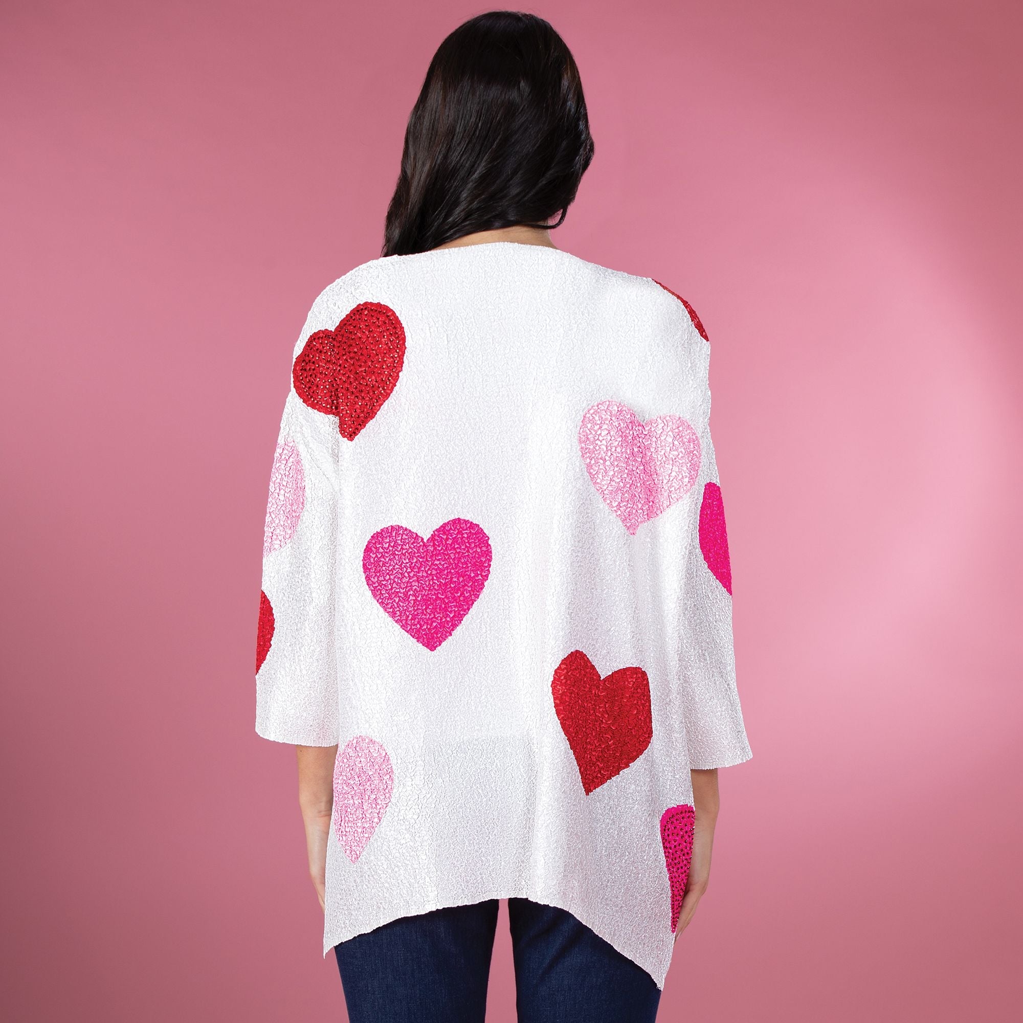 Sparkling Hearts Crinkle Tunic