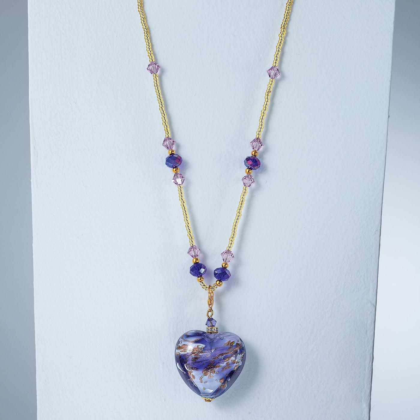 Murano Glass Bless Your Heart Necklace