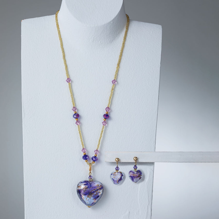 Murano Glass Bless Your Heart Necklace
