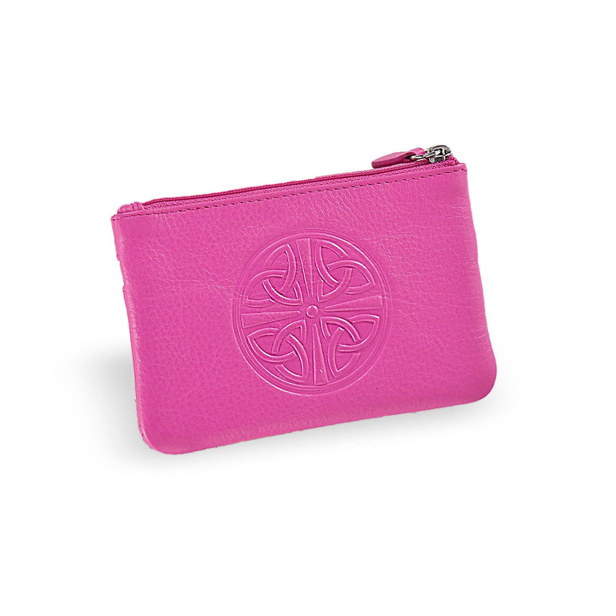 Celtic Leather Pink Coin Purse