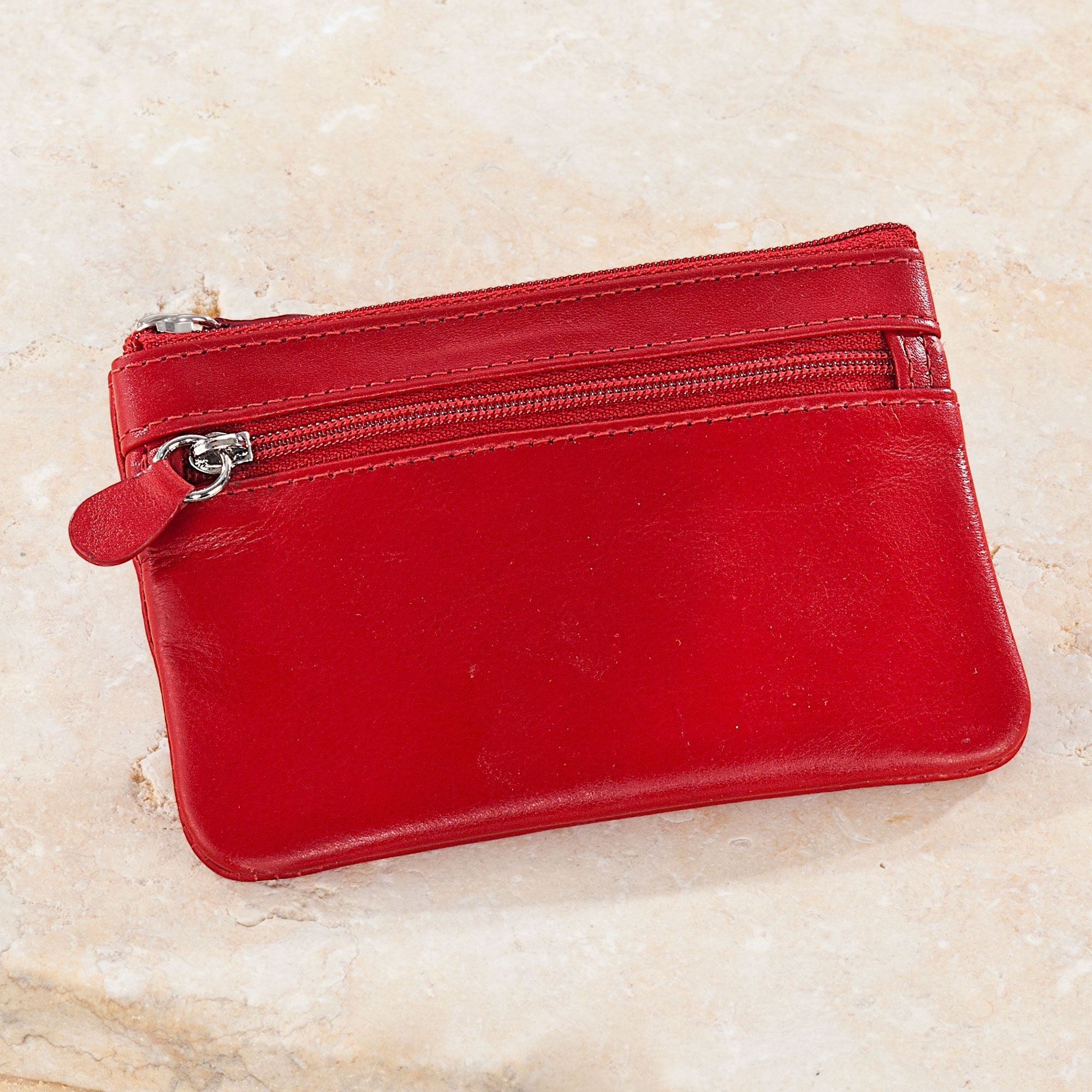 Celtic Leather Red Coin Purse