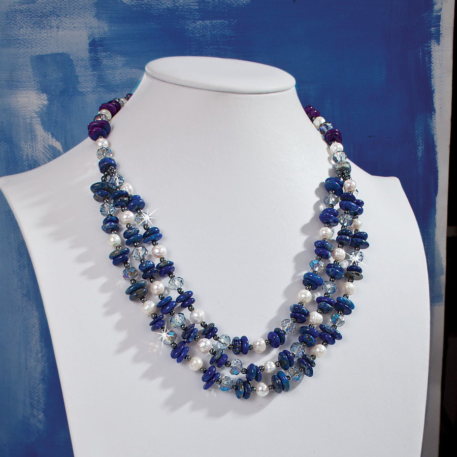 Layered In Lapis Necklace