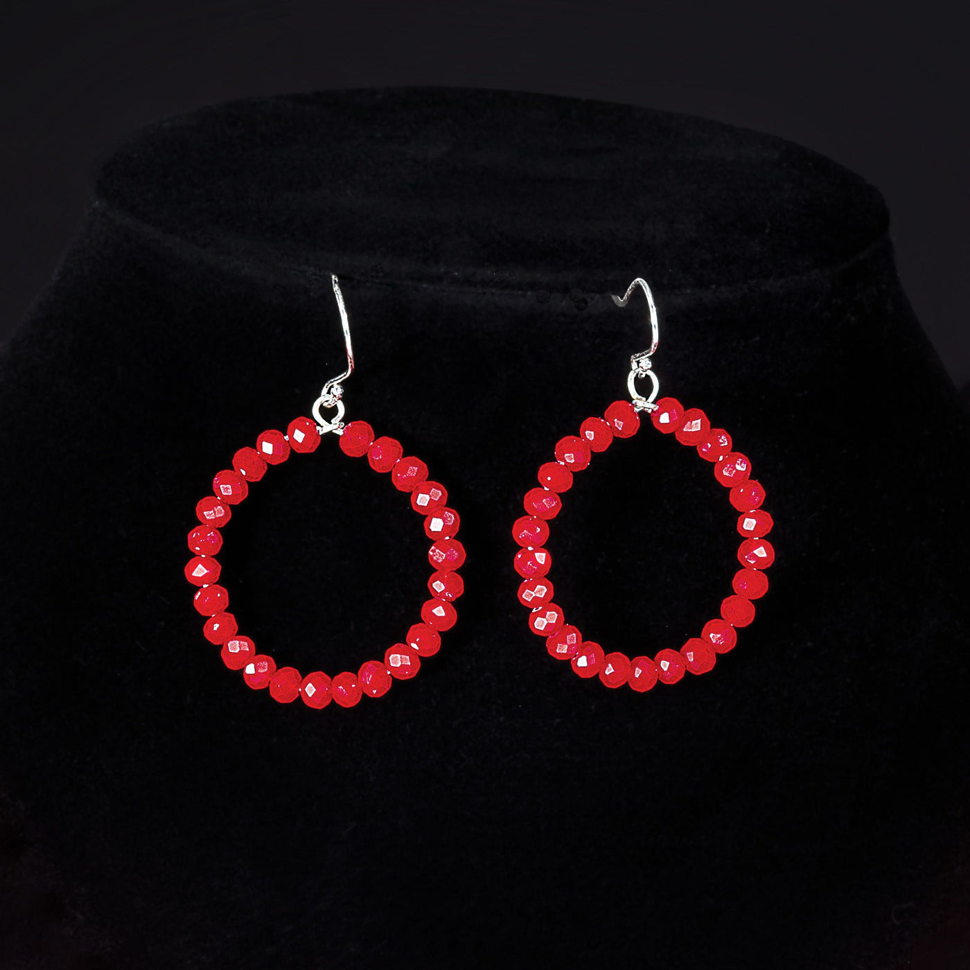 Sparkling Scarlet Crystal Earrings