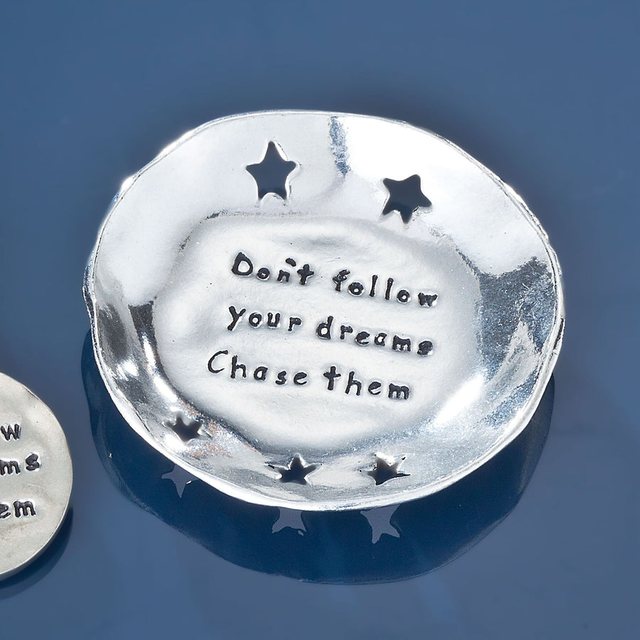 Follow Your Dreams Pewter Trinket Dish