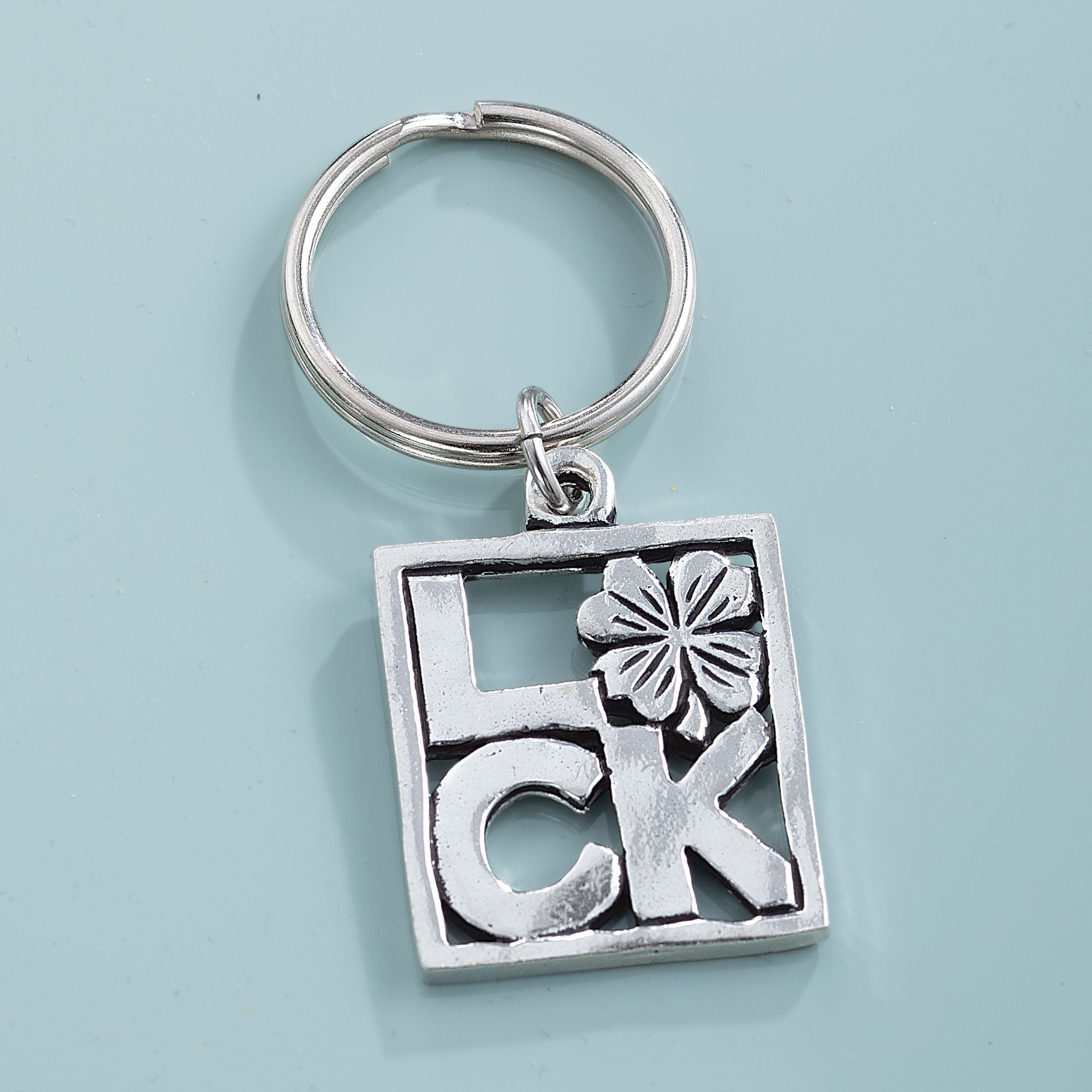 Good Luck Charm Pewter Keychain