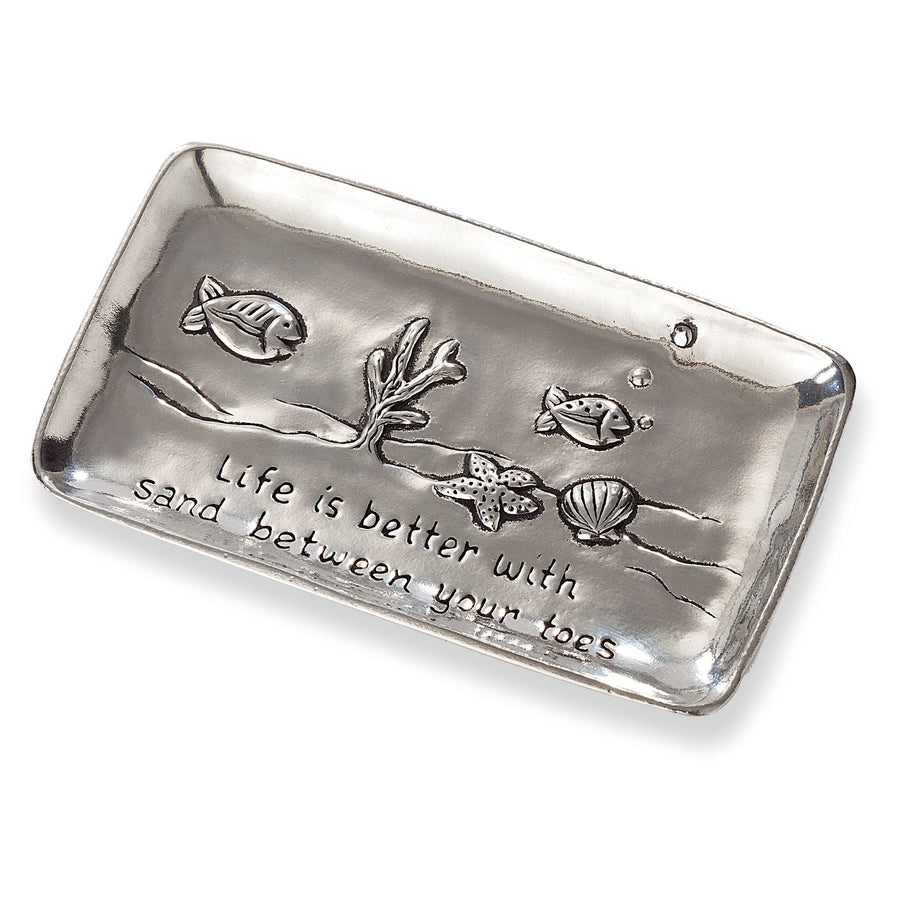 Life In The Sand Pewter Trinket Dish