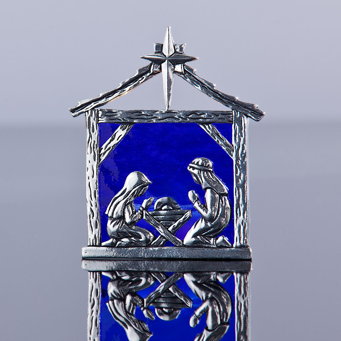 Pewter Nativity Tealight Holder