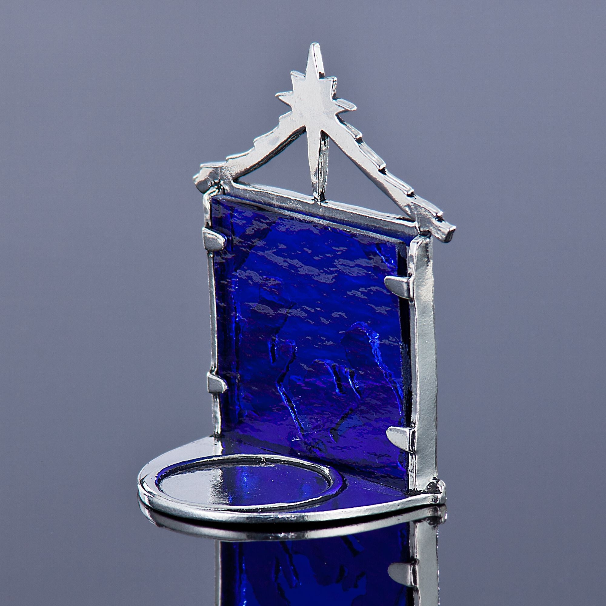 Pewter Nativity Tealight Holder