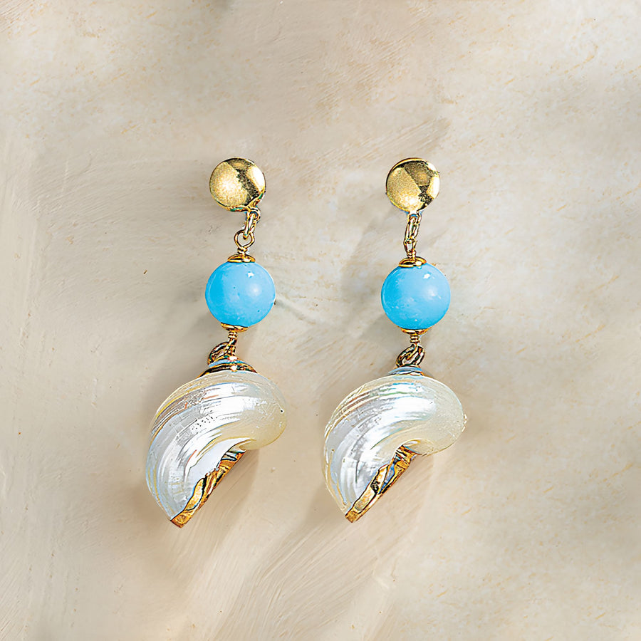 Sea Tides & Turquoise Earrings