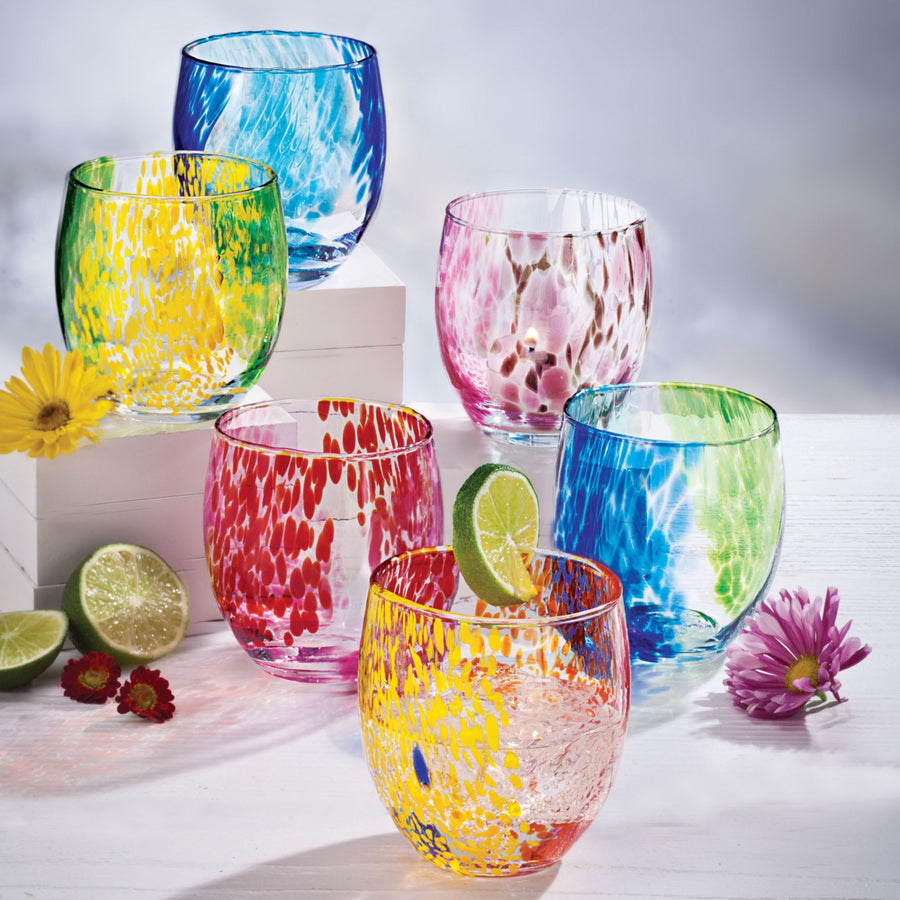 Murano-Style ''Originale'' Drinking Glasses Set of 6