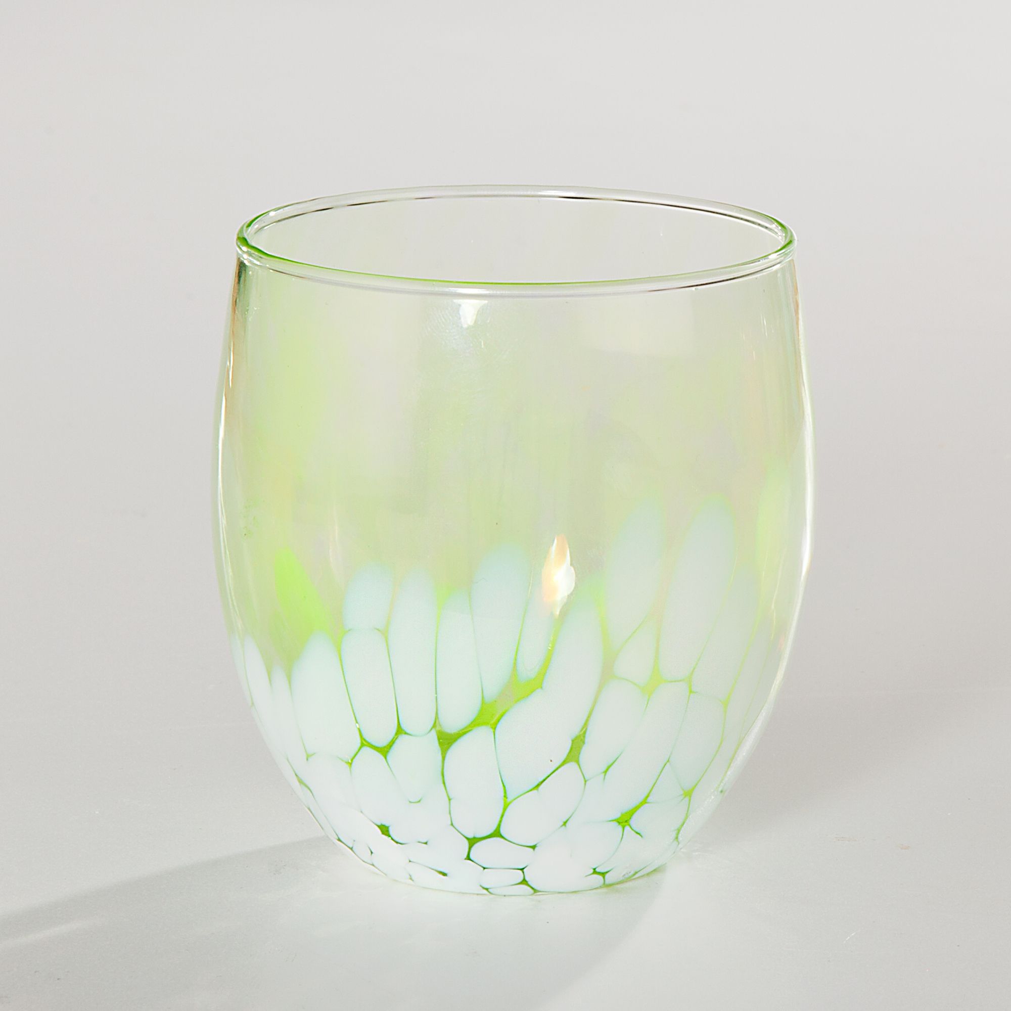 Murano-Style Neon Drinking Glasses Set of 6