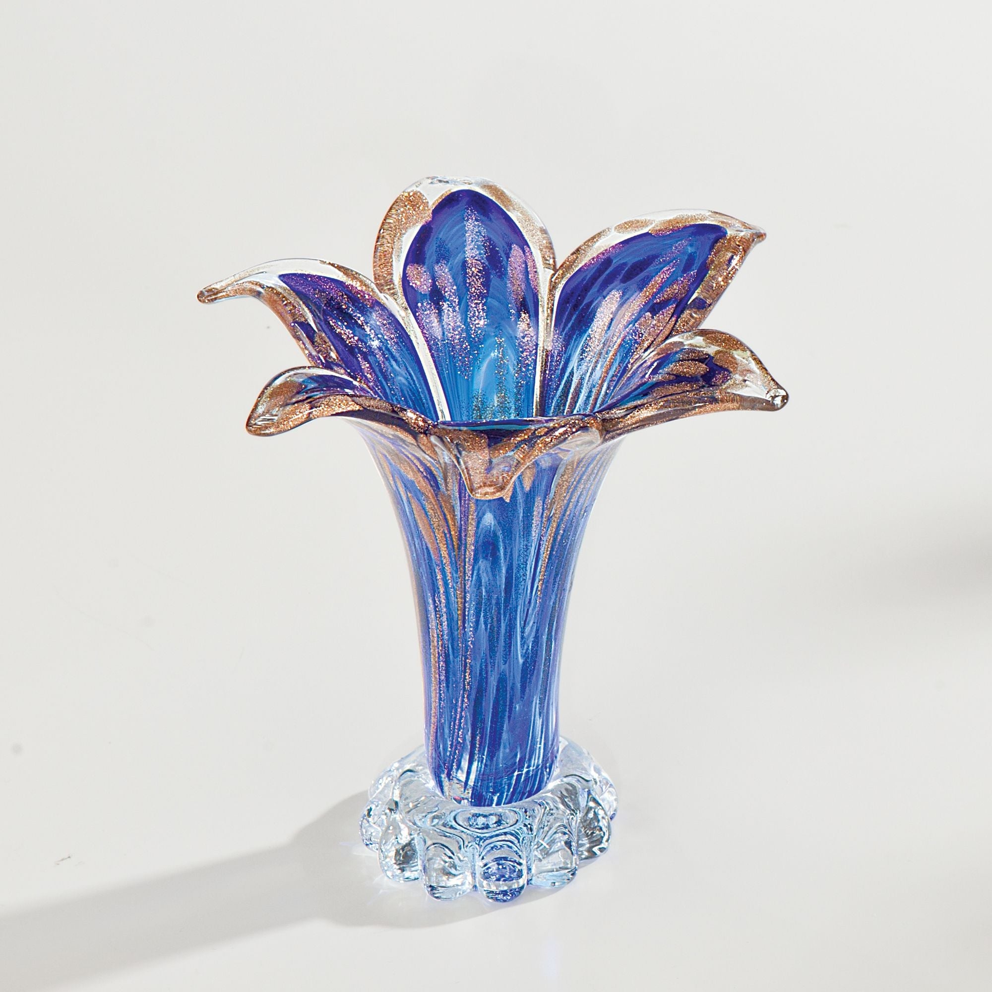 Murano-Style Copper Confetti Vase