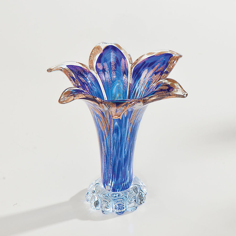 Murano-Style Copper Confetti Vase
