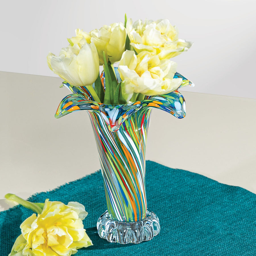 Murano-Style Confetti Glass Vase (Preorder)