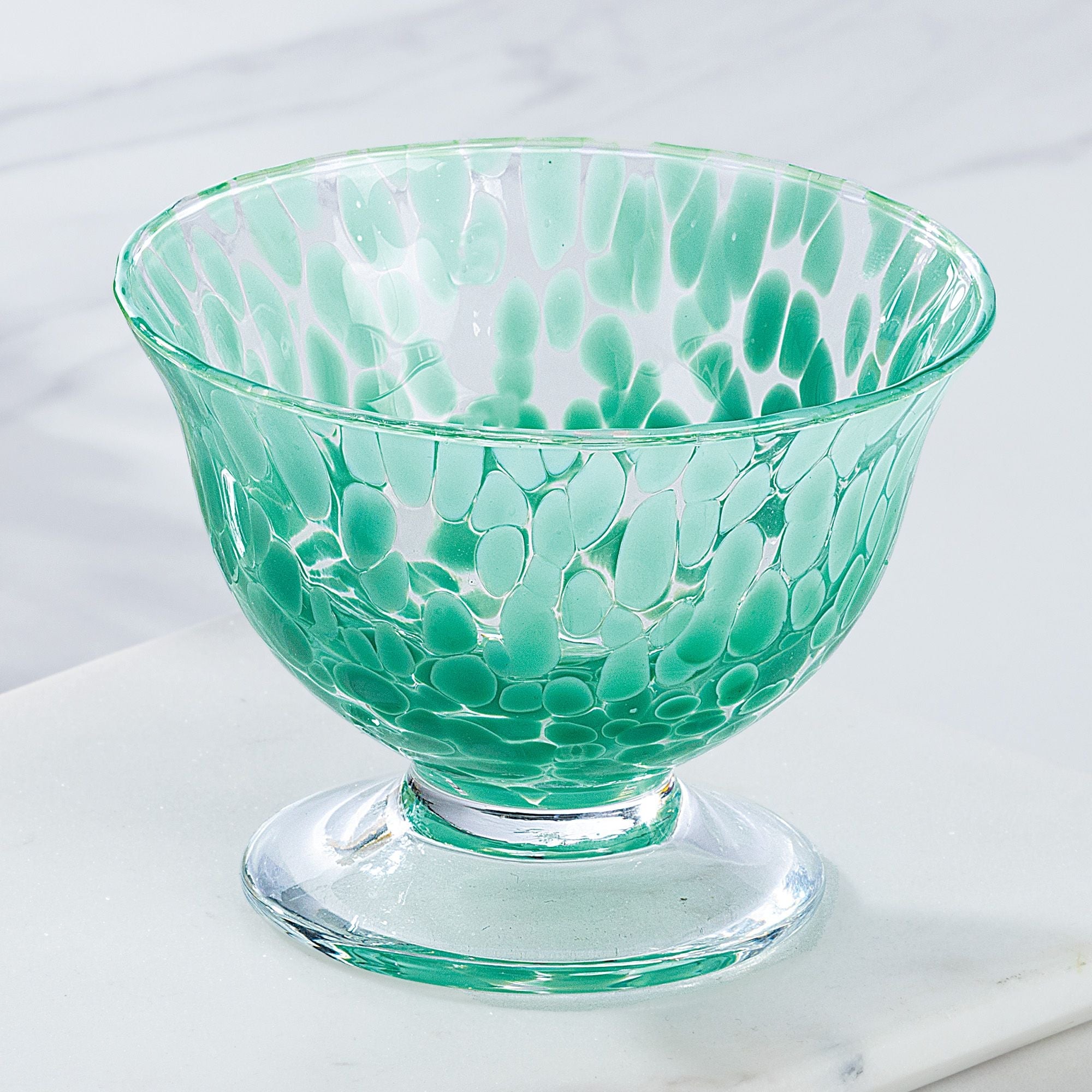 Murano-Style Rainbow Glass Bowls Set Of 6