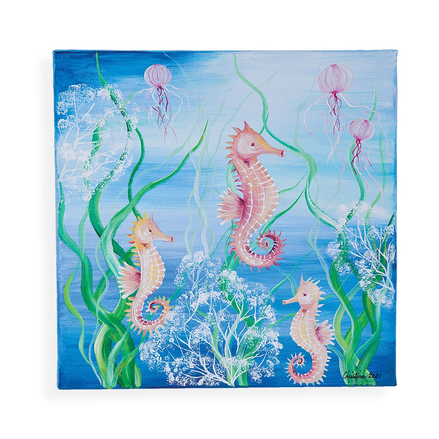 Underwater Wonders Hand-Painted Wall Art