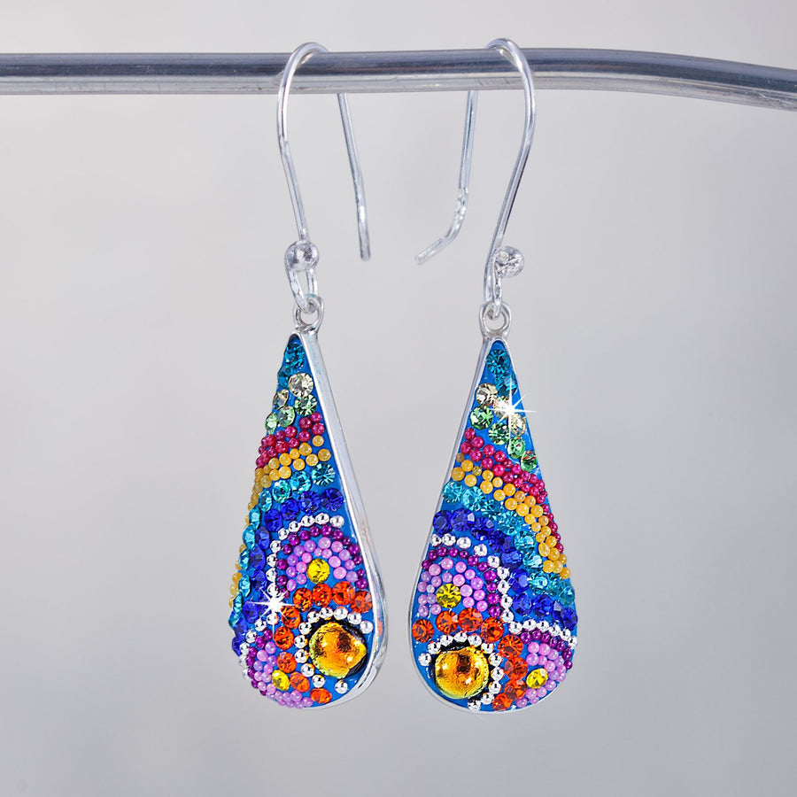 Mexican Mosaic ''Rays Of Color'' Earrings