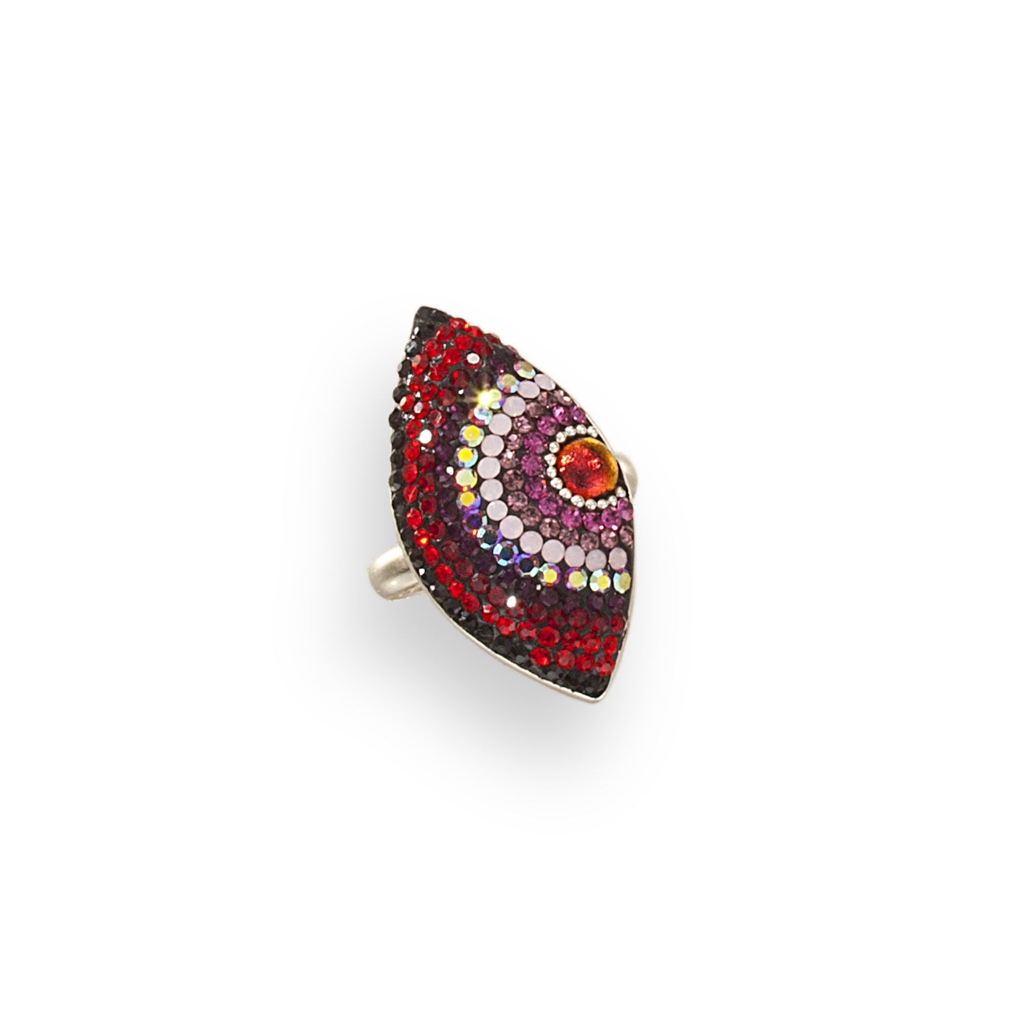 Mexican Mosaic ''Fire & Desire'' Adjustable Ring