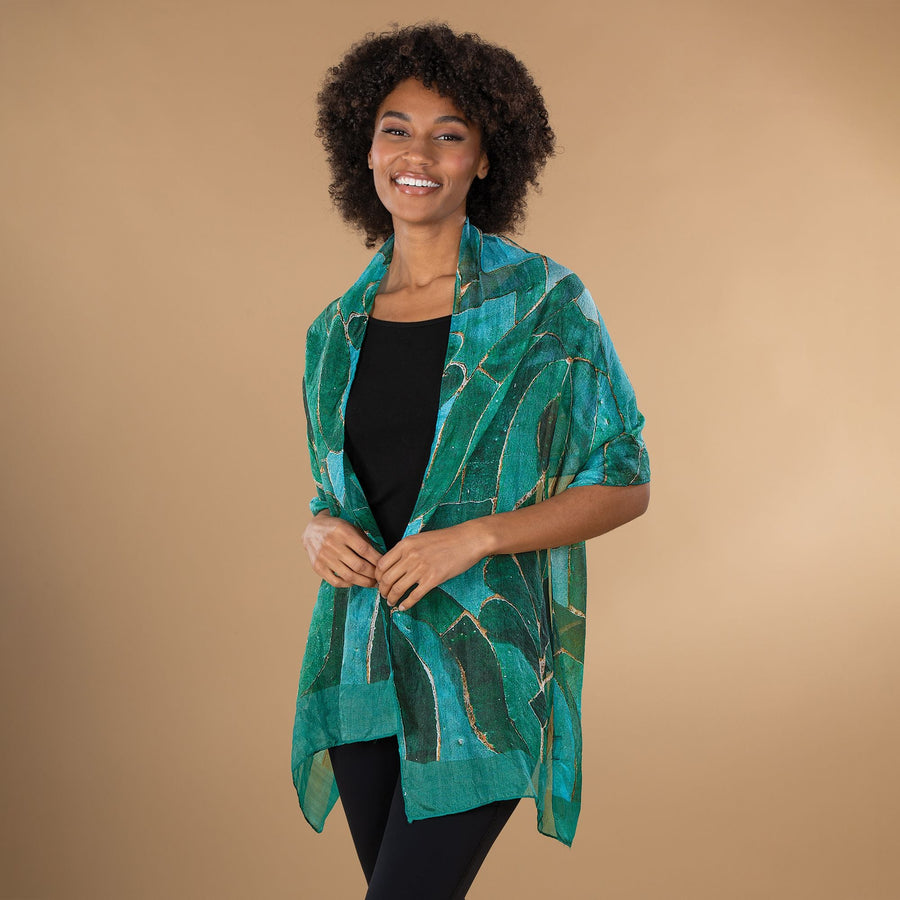 Verre Vert Abstract Scarf