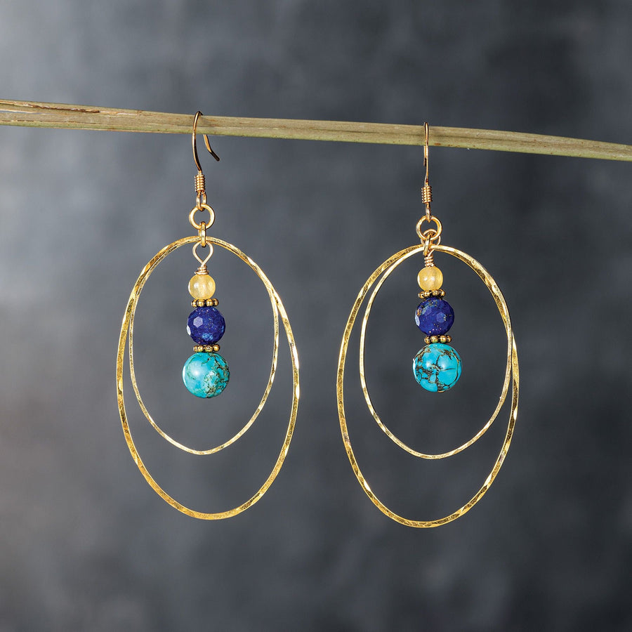 Turquoise & Lapis Earrings