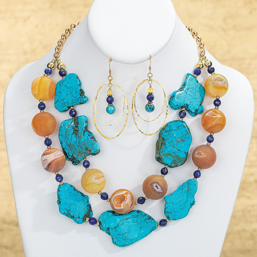 Turquoise & Lapis Earrings