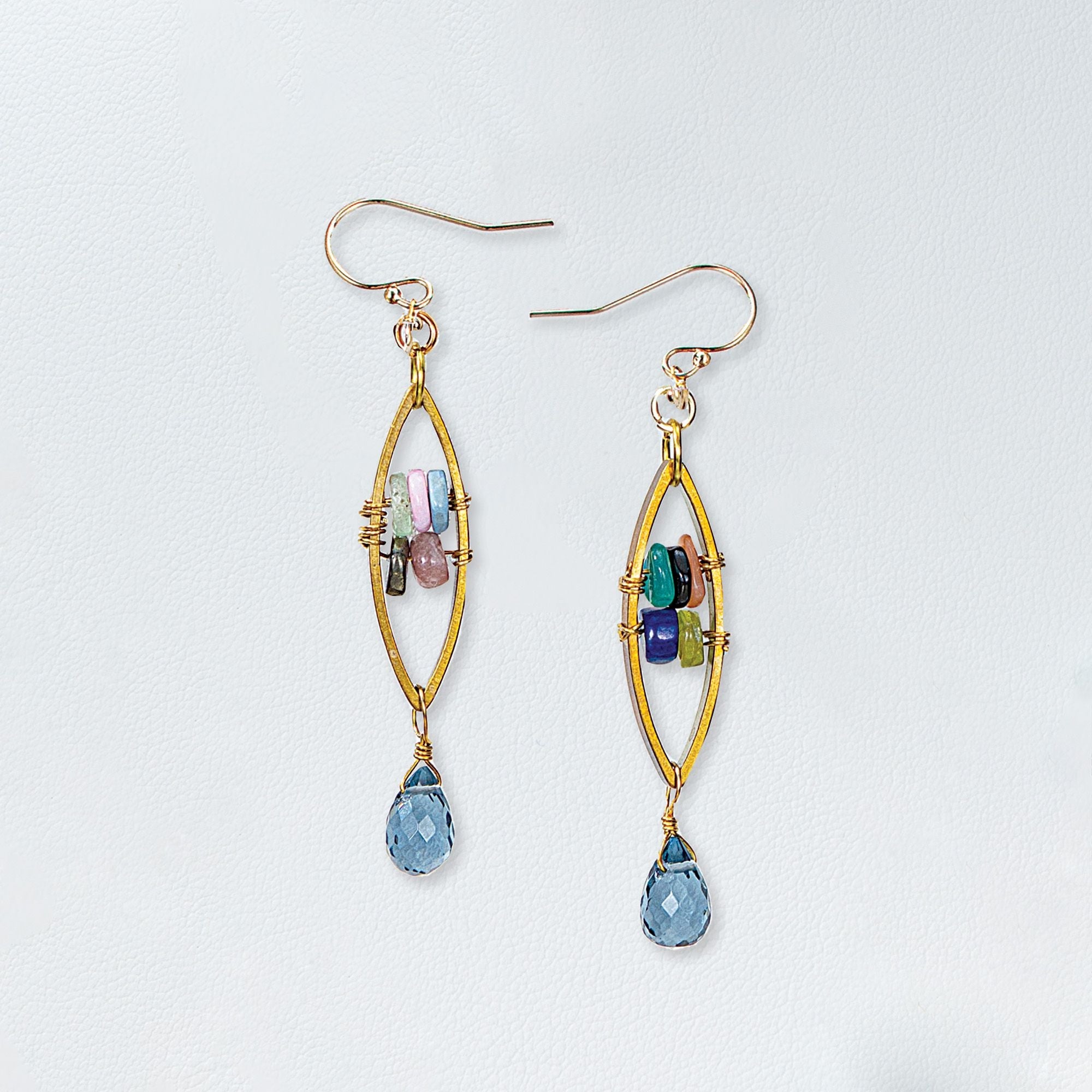 Drifting Colors Gemstone Earrings