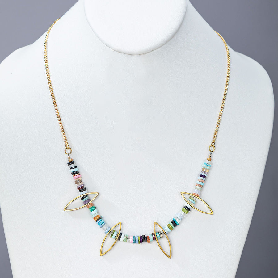 Drifting Colors Gemstone Necklace