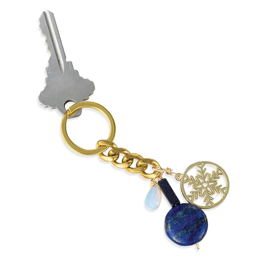 Winter Blues Gemstone Keychain