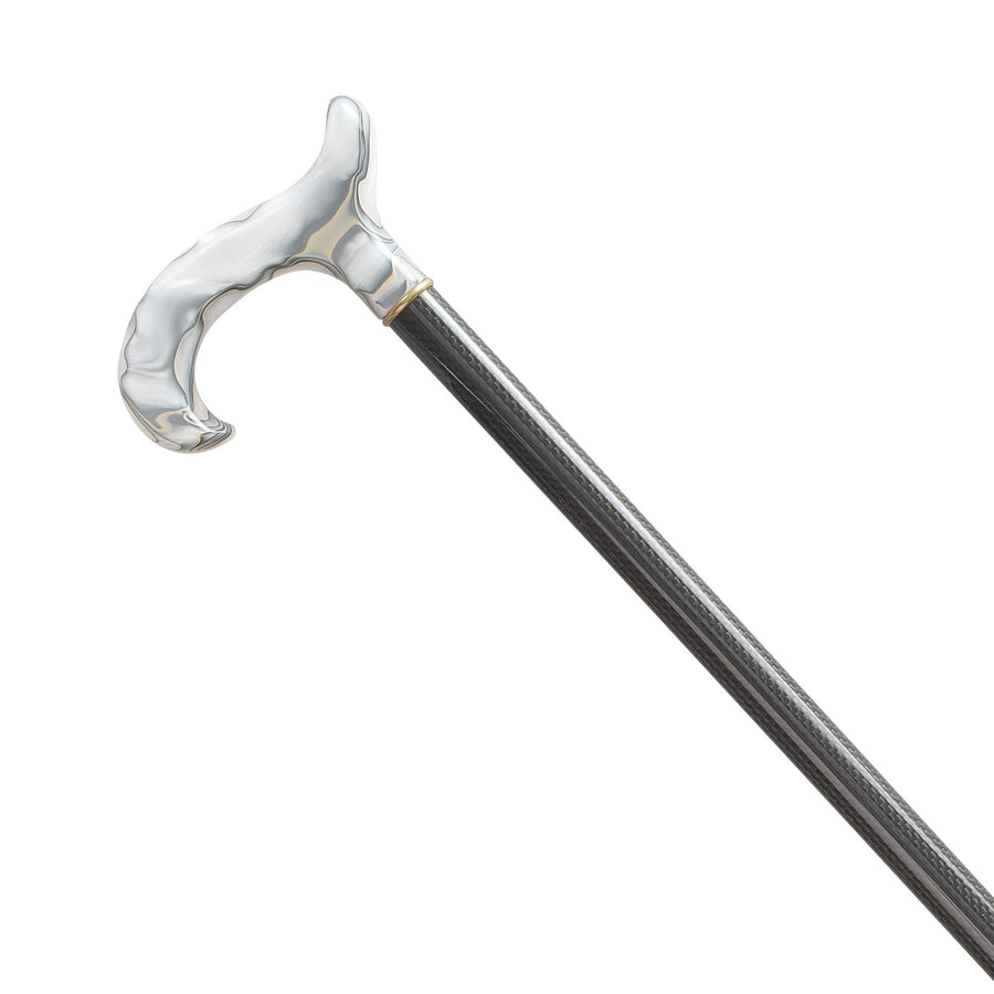 Cane with White Pearlized Handle